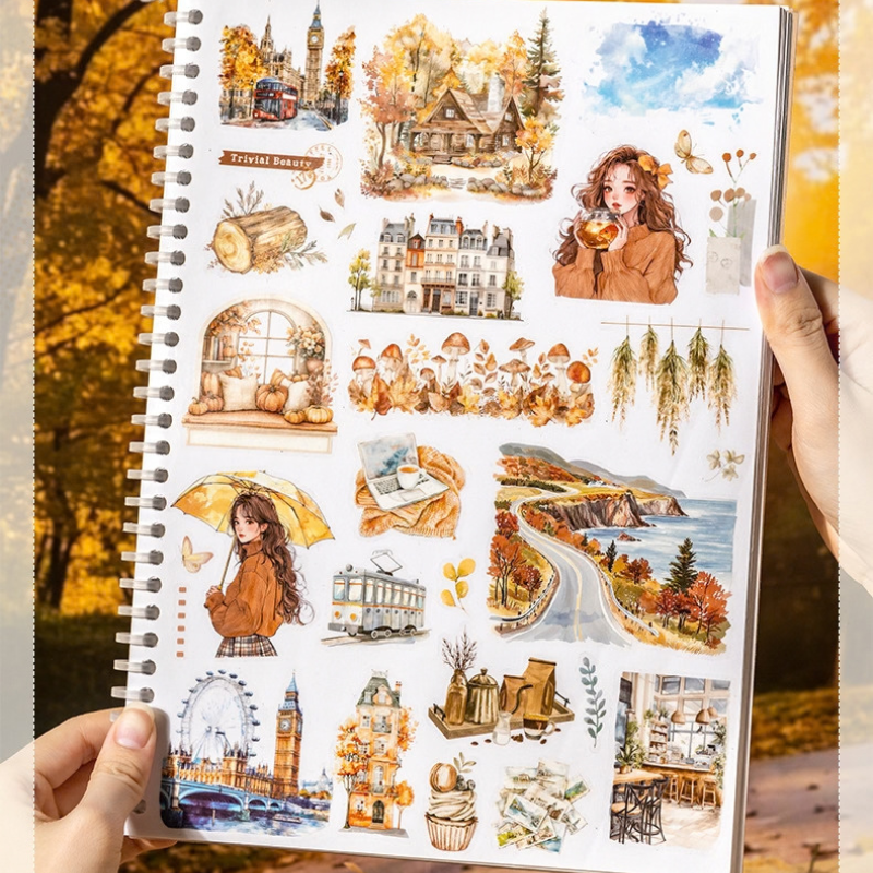 Invitation to Autumn PET and Washi Sticker Book