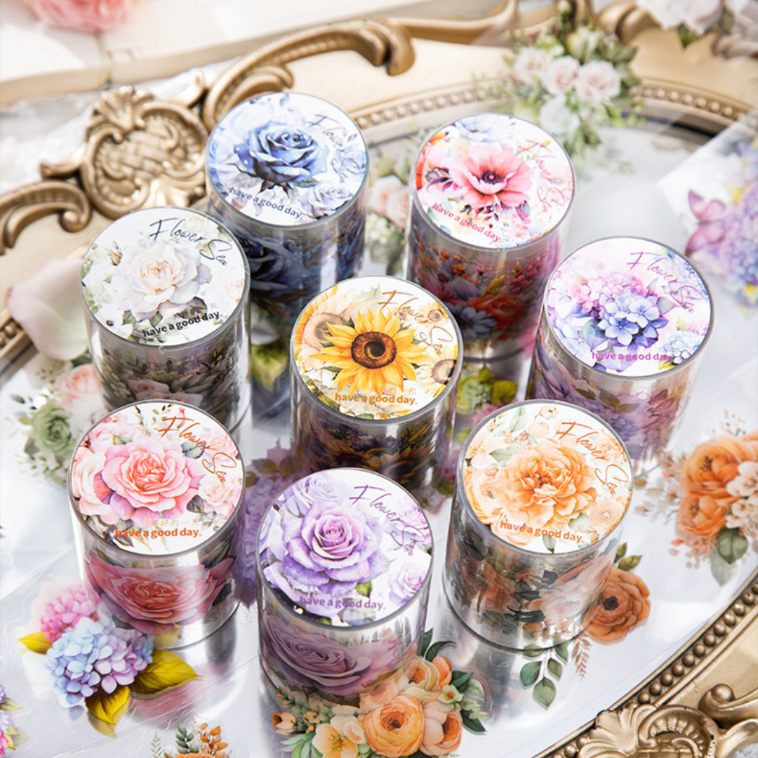 Sea of Flowers PET Sticker Tape