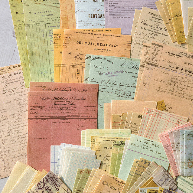Vintage Receipt Collection Ephemera Pack