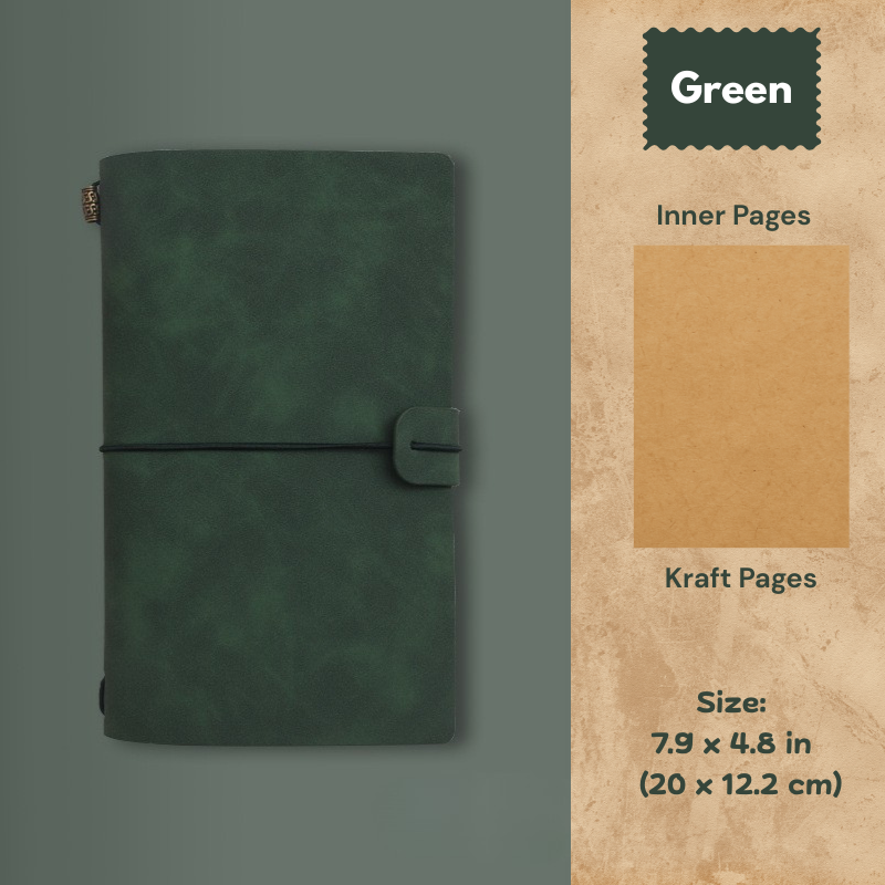 My Vintage A6 Notebook - Slim Retro Journal