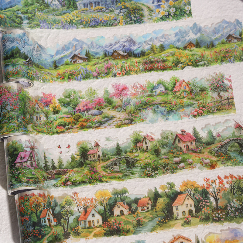 Small Town in the Wilderness Series PET Decorative Tape