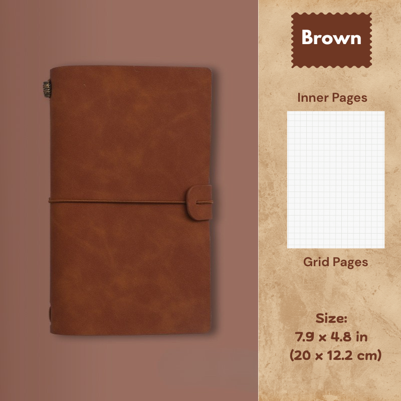 My Vintage A6 Notebook - Slim Retro Journal