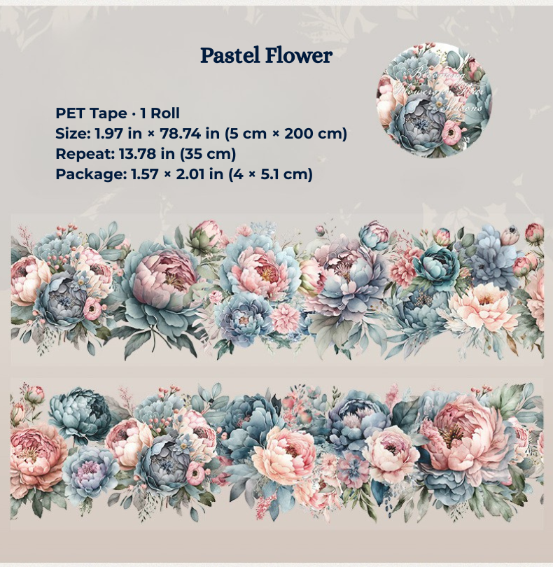 Elegant Floral Collection PET Tape