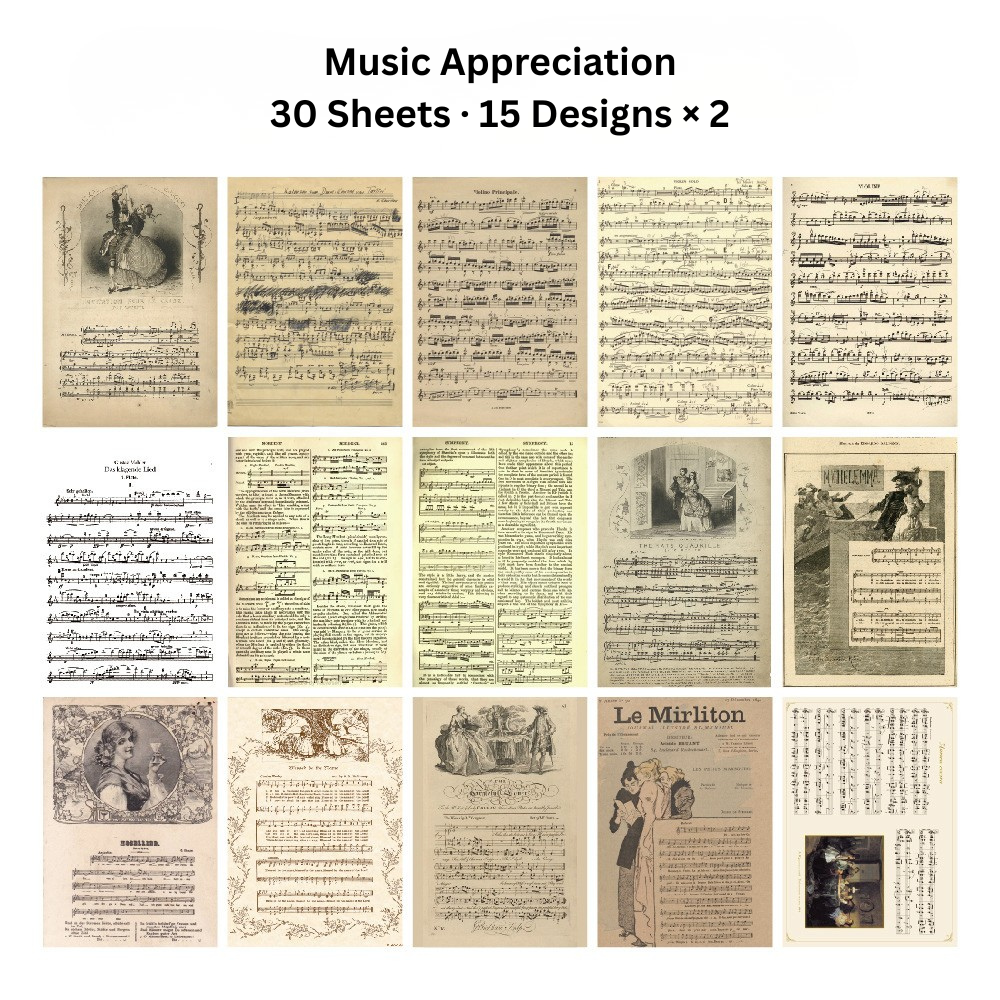 Echoes of the Archive Background Paper Set, 30 Sheets
