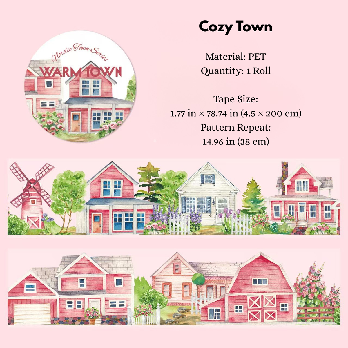 Nordic Town Series PET Tape