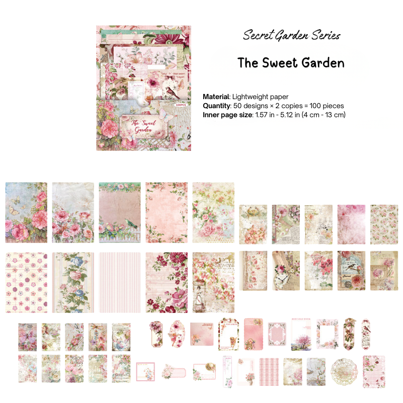 Sweet Garden Floral Ephemera Pack - Secret Garden Series