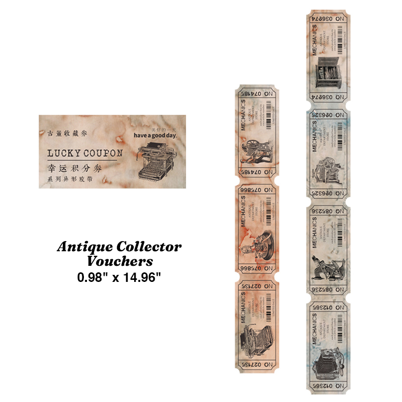 Antique Archive Die Cut Ticket Washi Tape