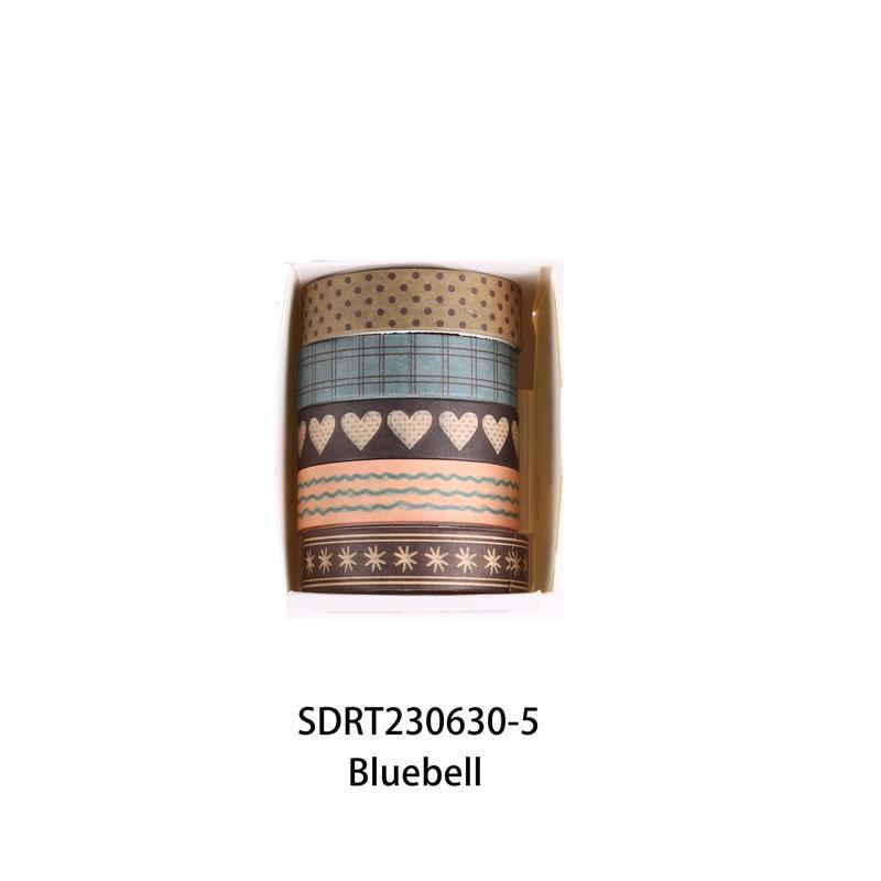 Autumn Whisper Botanical Washi Tape Set, 5 Rolls, 12 Themes