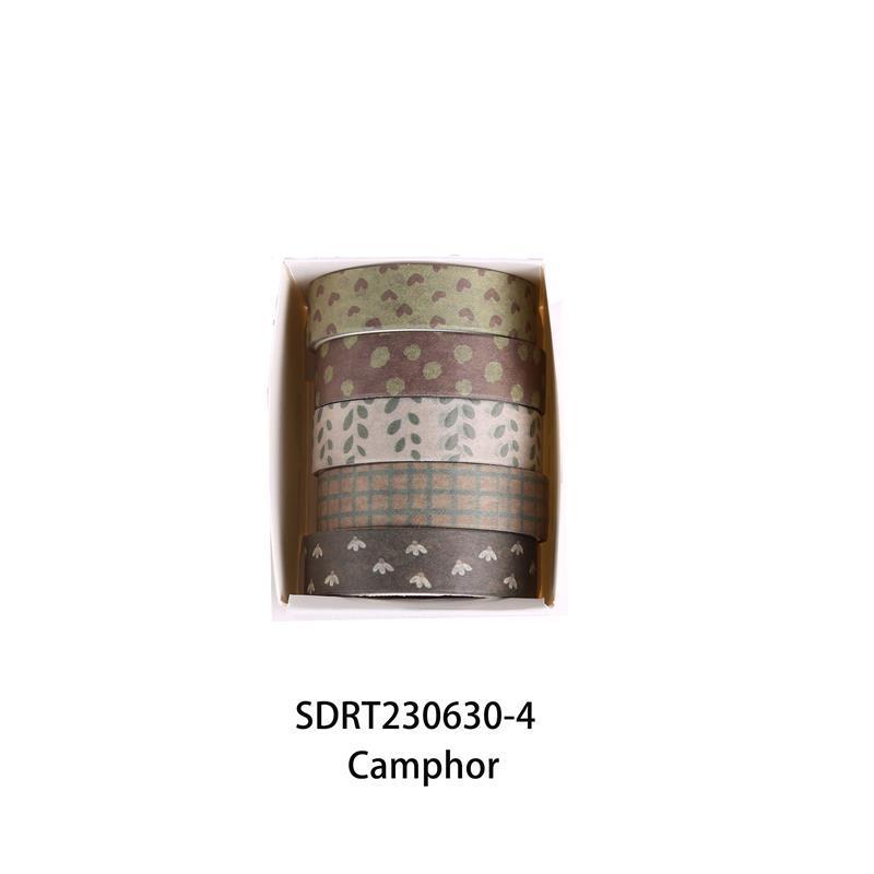 Autumn Whisper Botanical Washi Tape Set, 5 Rolls, 12 Themes