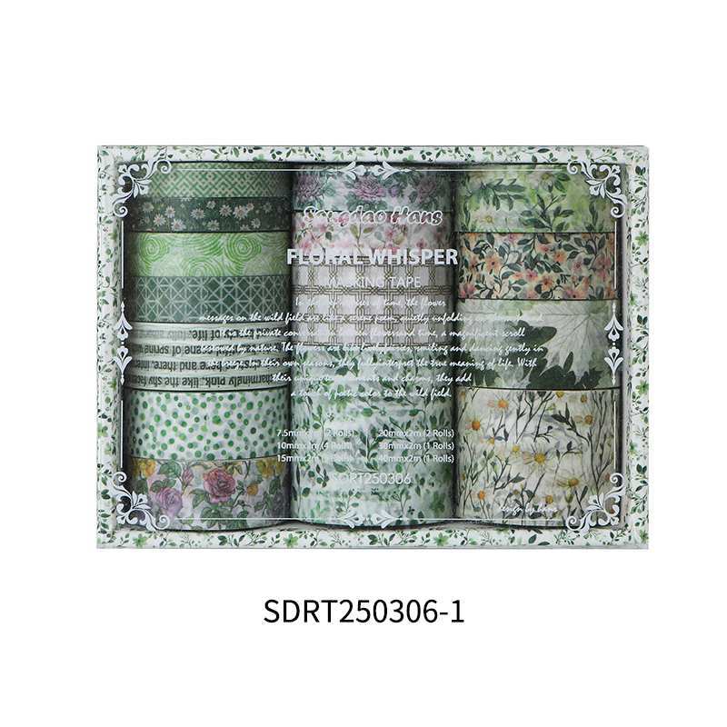 Floral Whisper Washi Tape Set, 15 Rolls