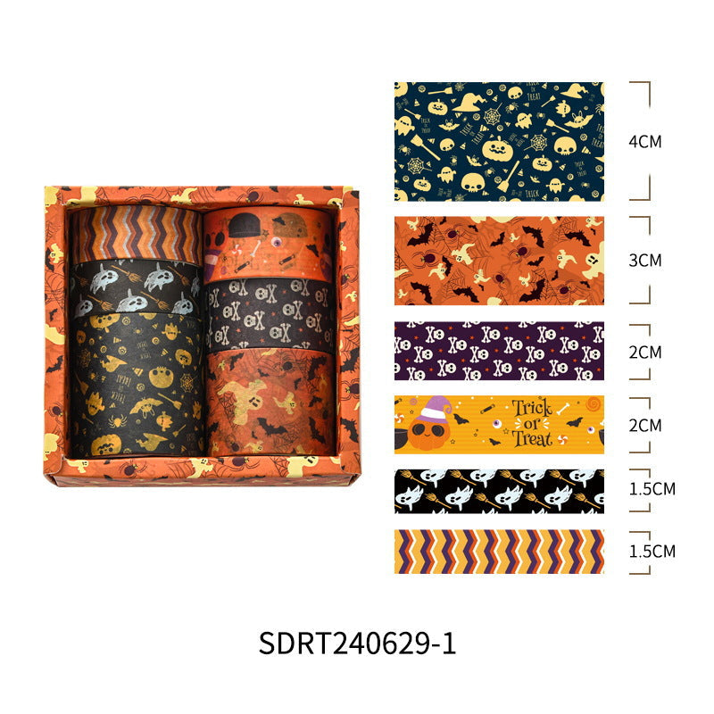 Halloween Washi Tape, 6 Roll Gift Box