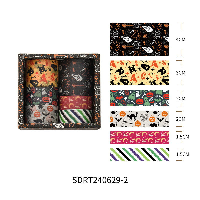 Halloween Washi Tape, 6 Roll Gift Box