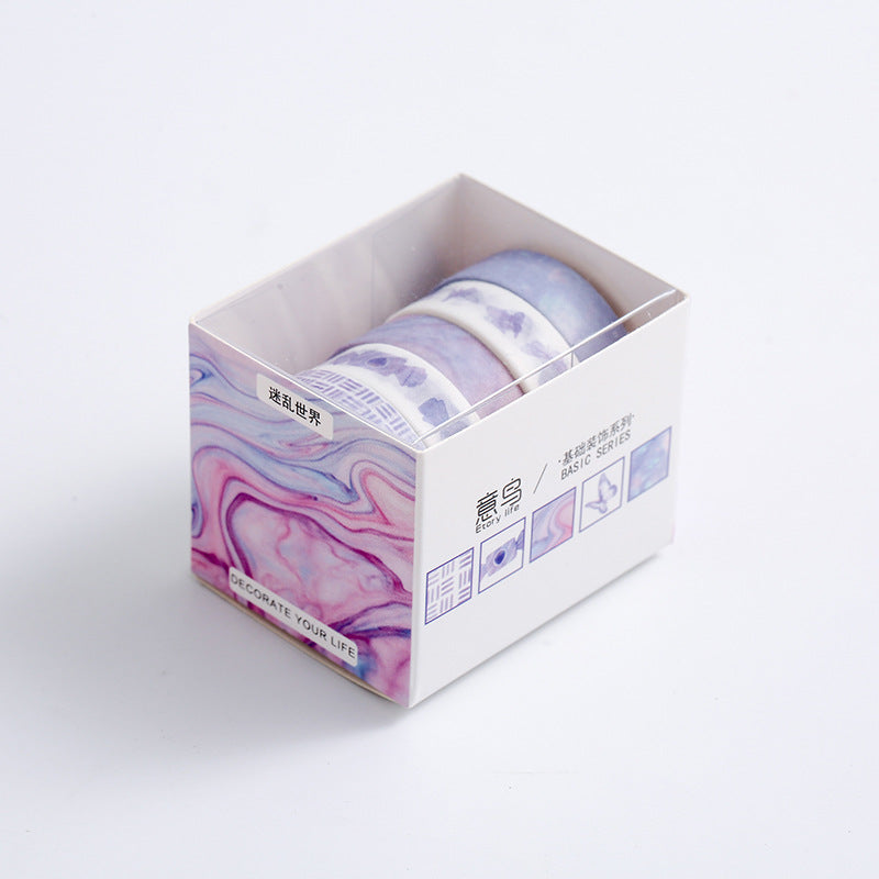 Geometric Washi Tape Set, 5 Rolls