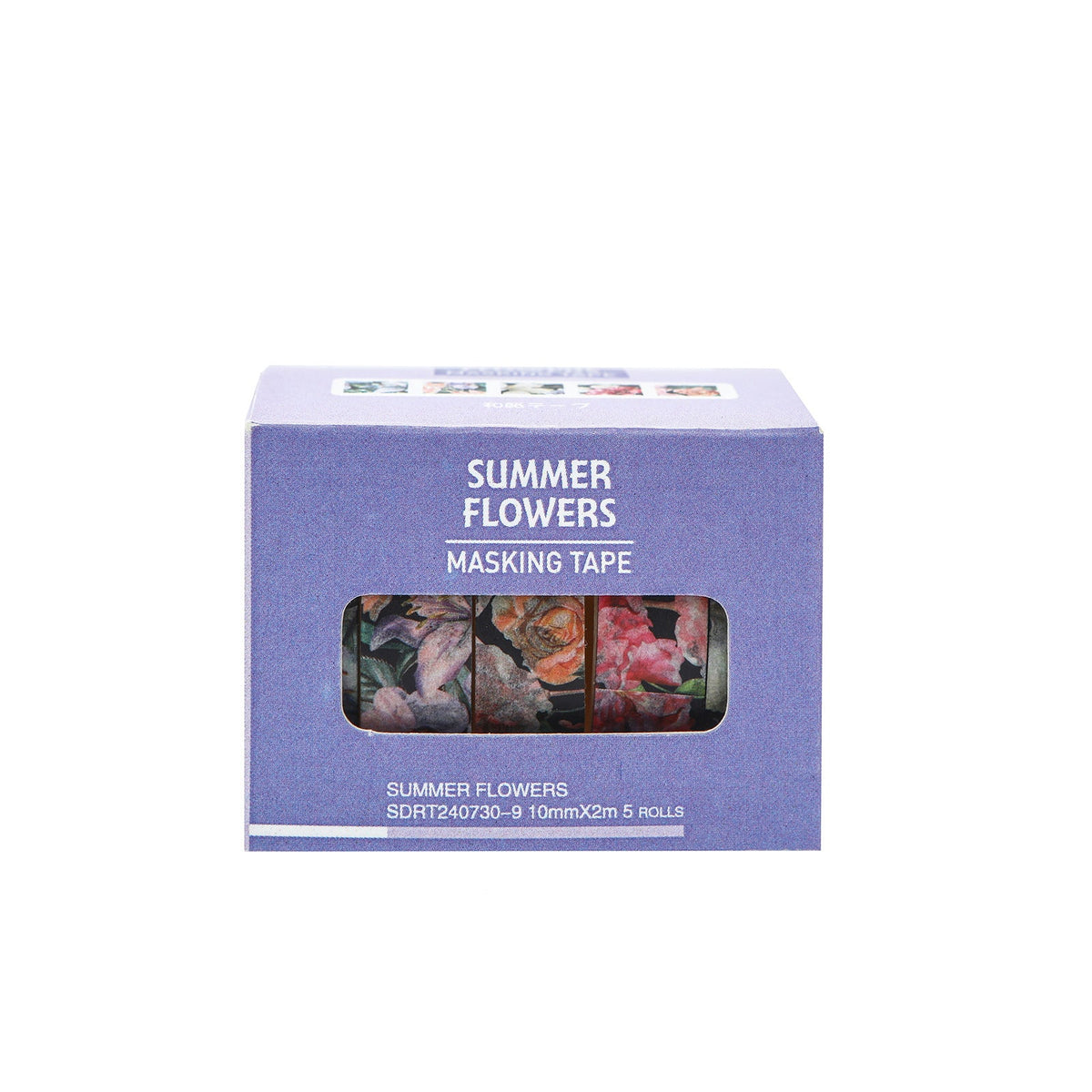 Summer Blooms Floral Washi Tape Set, 5 Rolls