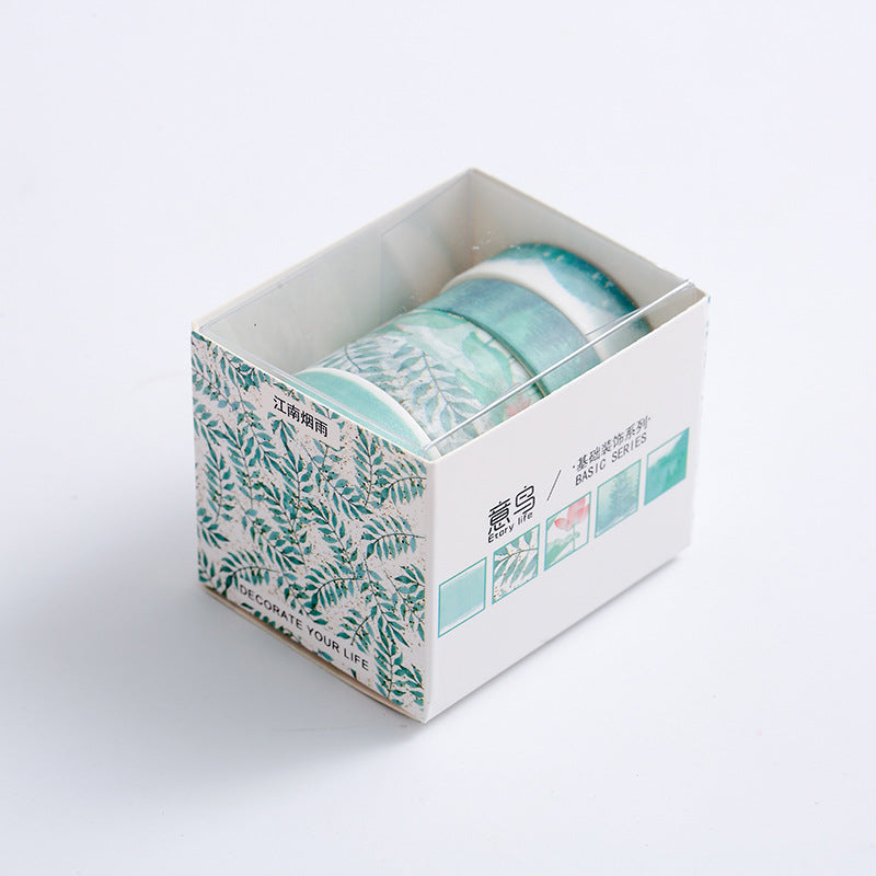 Geometric Washi Tape Set, 5 Rolls