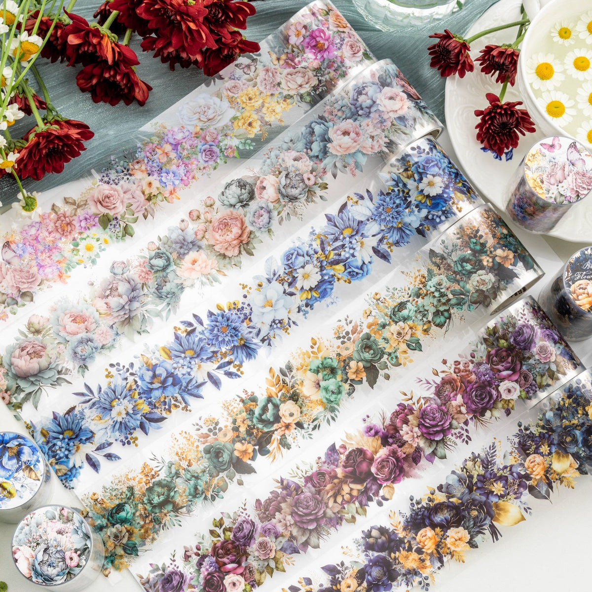 Elegant Floral Collection PET Tape