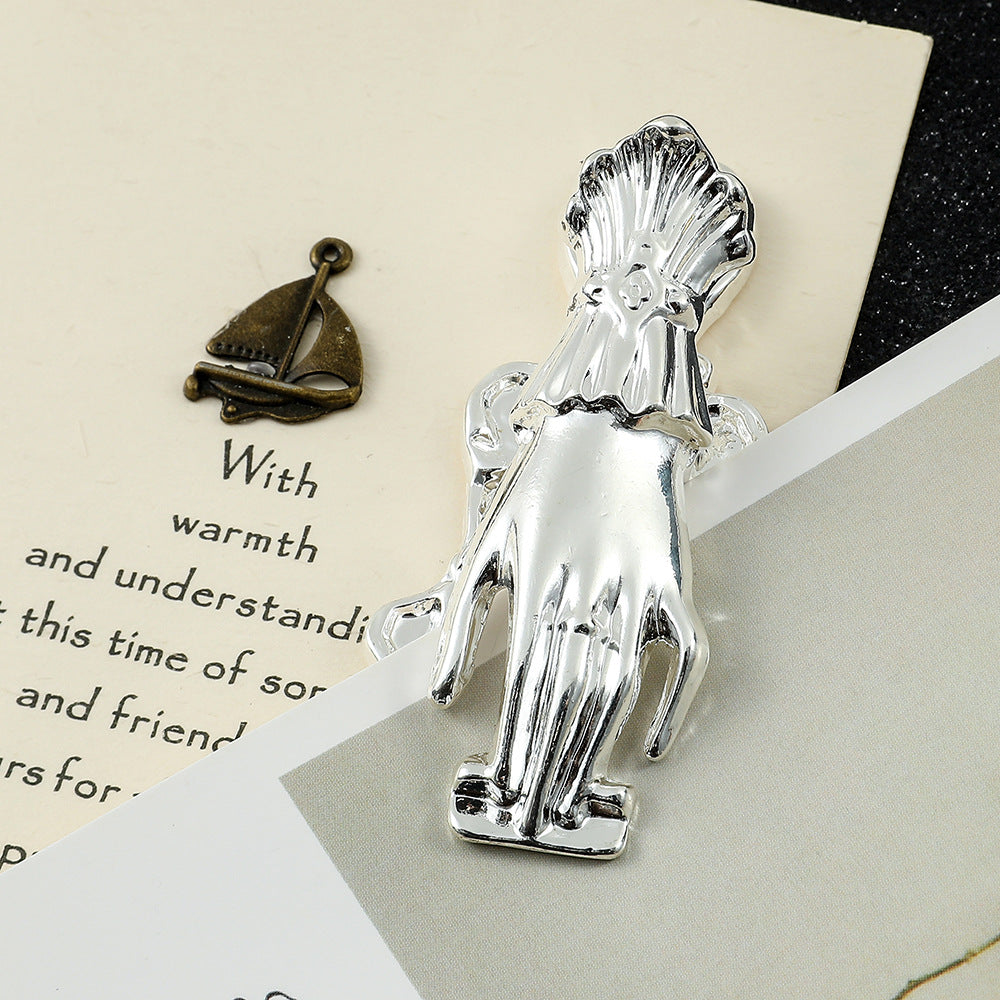 Vintage Alloy Hand Clip Page Marker