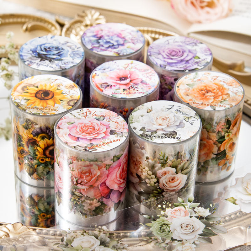 Sea of Flowers PET Sticker Tape