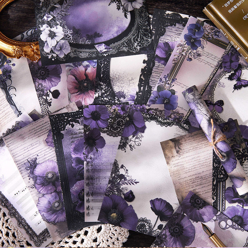 Gloomy Rose Background Paper Set