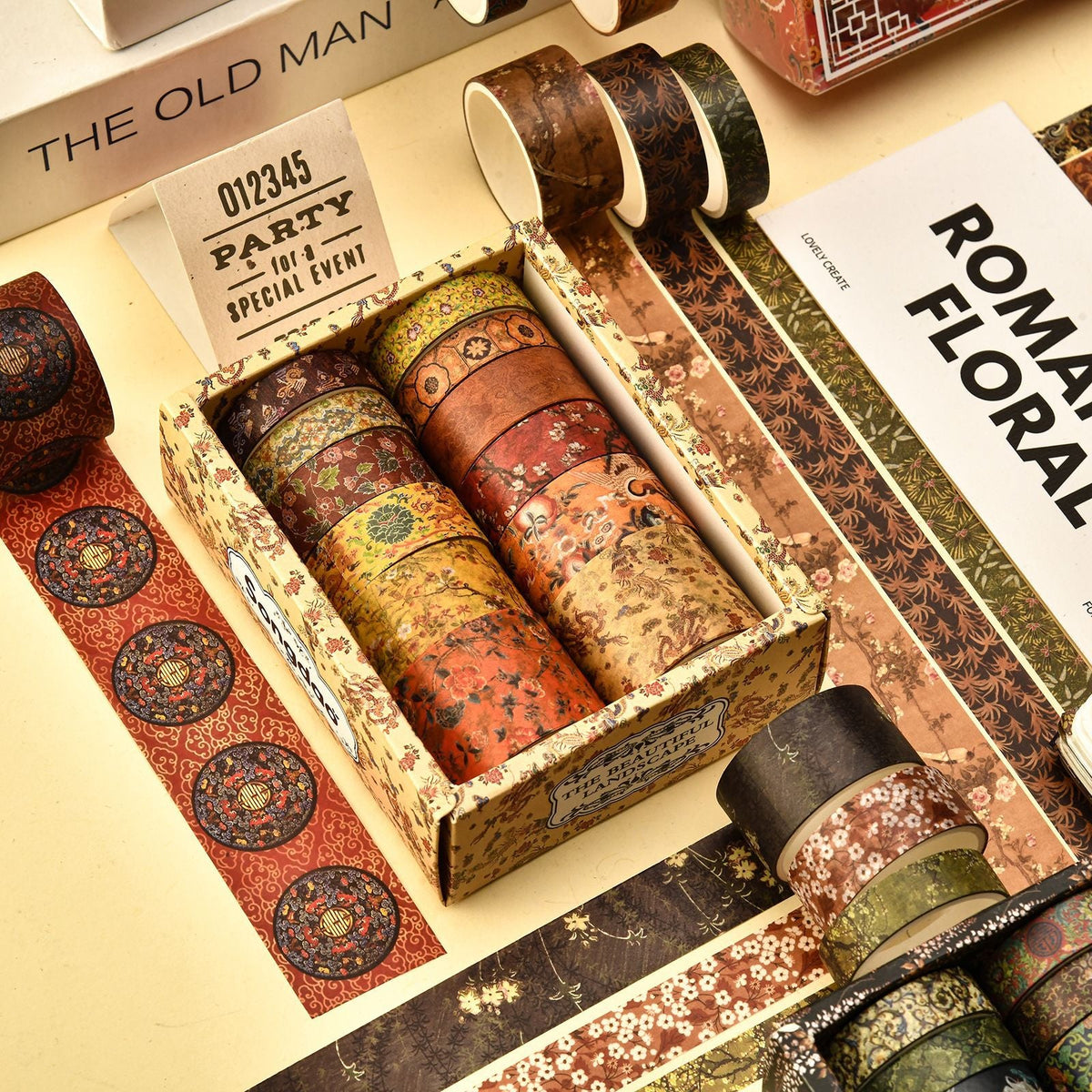 Beautiful Landscapes Washi Tape Set, 12 Rolls