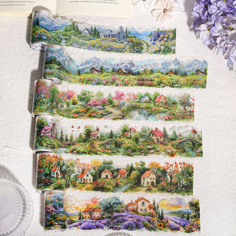 Small Town in the Wilderness Series PET Decorative Tape