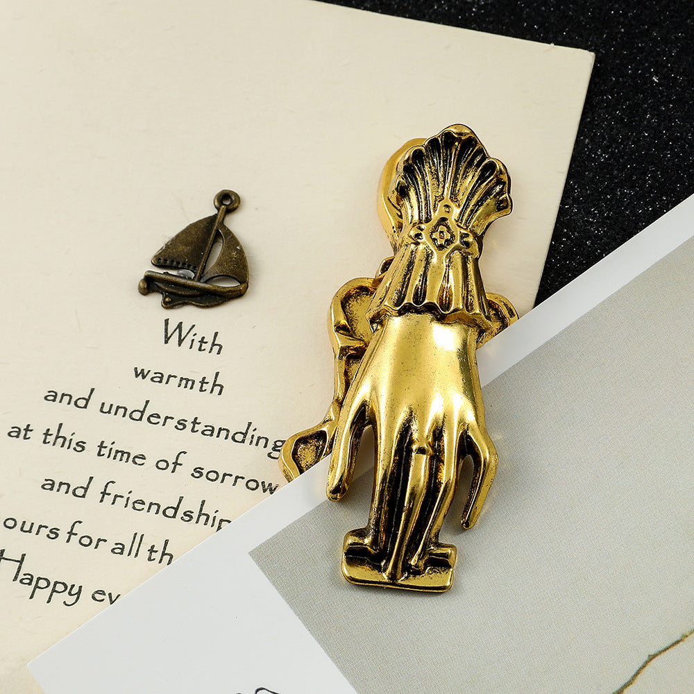 Vintage Alloy Hand Clip Page Marker