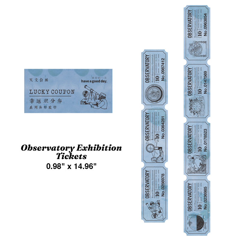 Antique Archive Die Cut Ticket Washi Tape