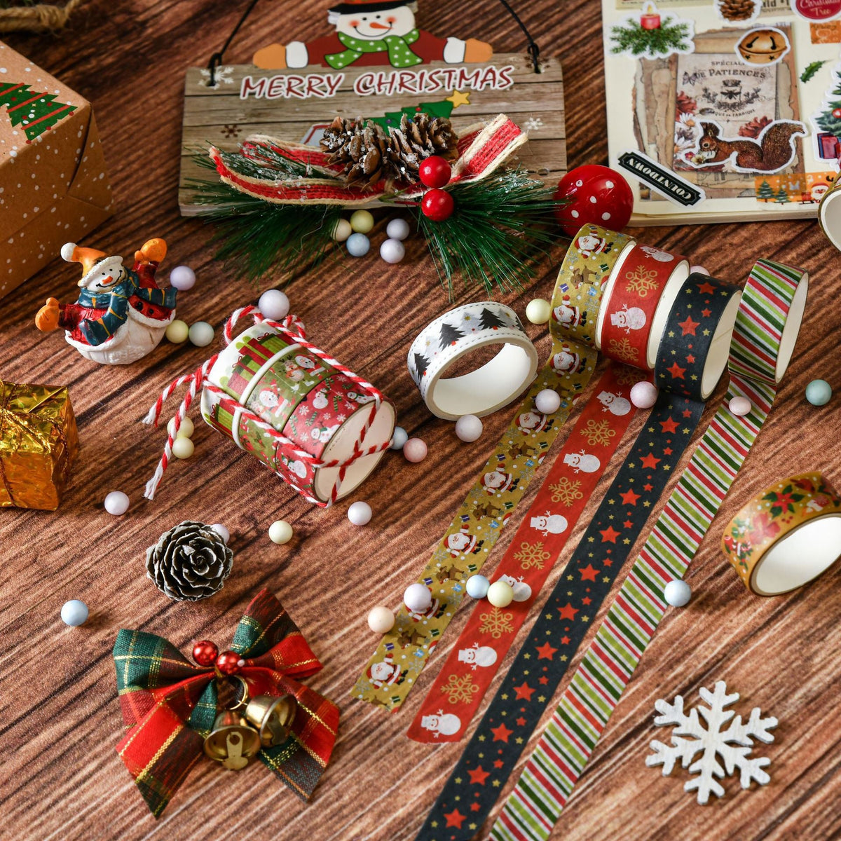 Christmas Washi Tape Set, 6 Rolls