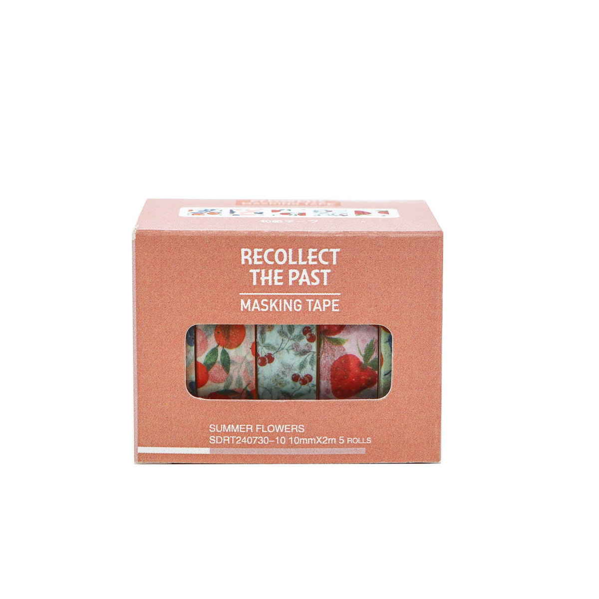 Summer Blooms Floral Washi Tape Set, 5 Rolls