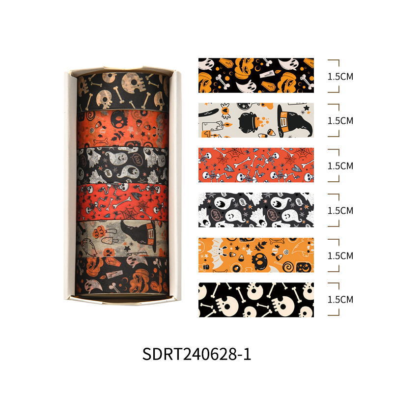 Halloween Washi Tape, 6 Roll Gift Box