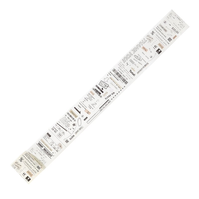 Vintage Script Washi Tape, 6 Literary Designs, 2 Inch