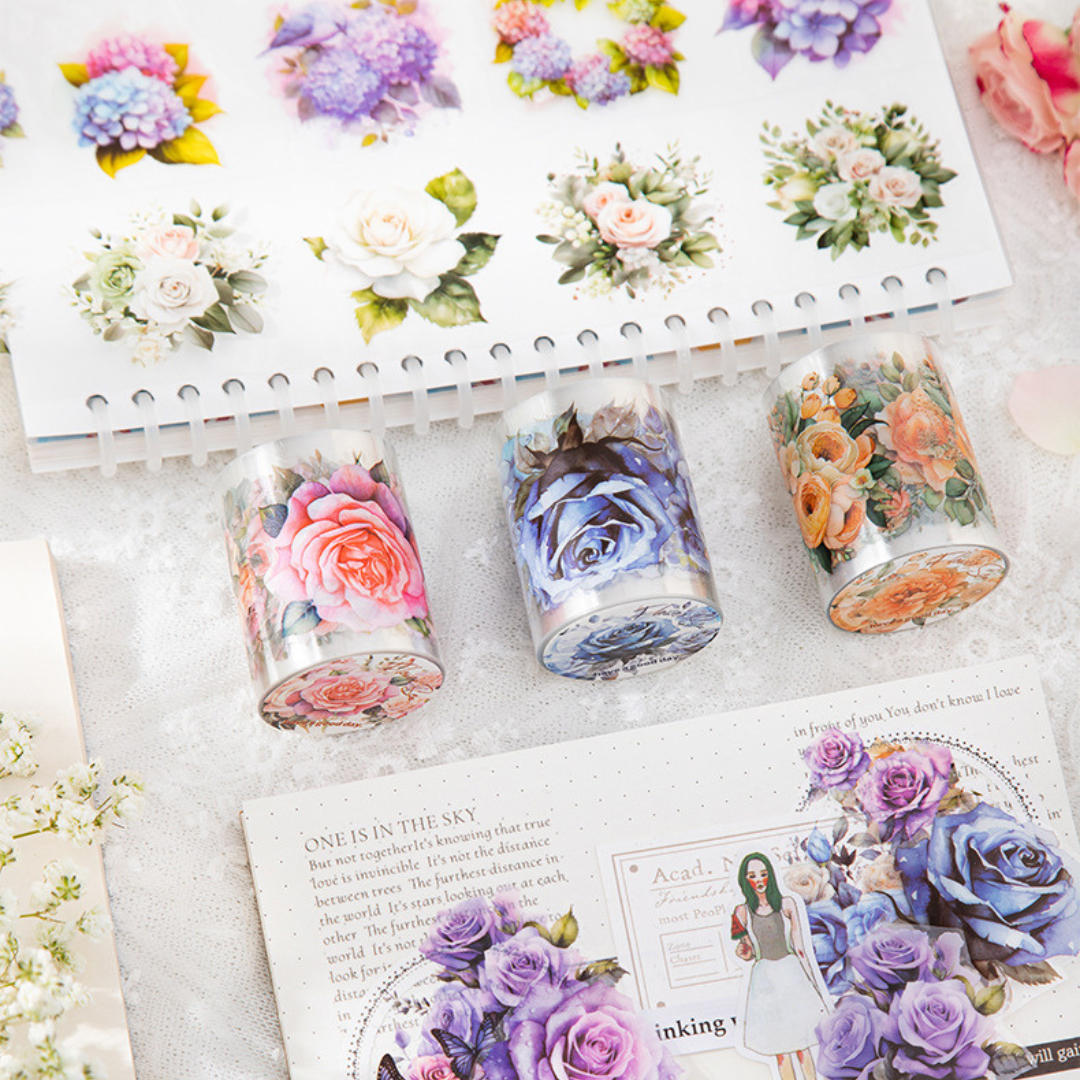 Sea of Flowers PET Sticker Tape