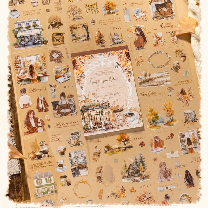 Invitation to Autumn PET and Washi Sticker Book
