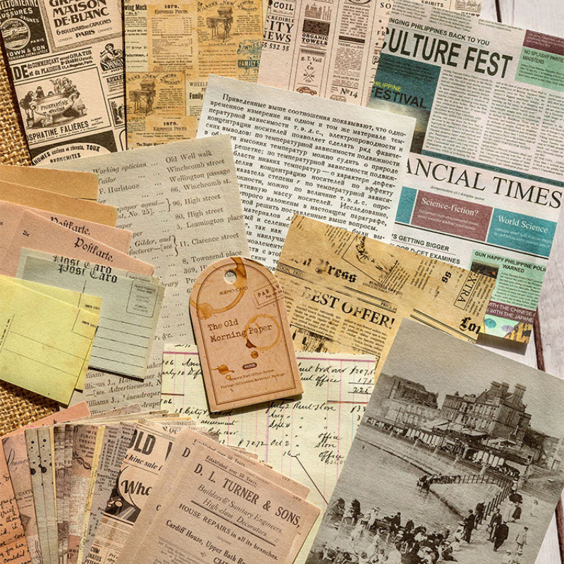 Vintage Newspaper Collection Ephemera Pack