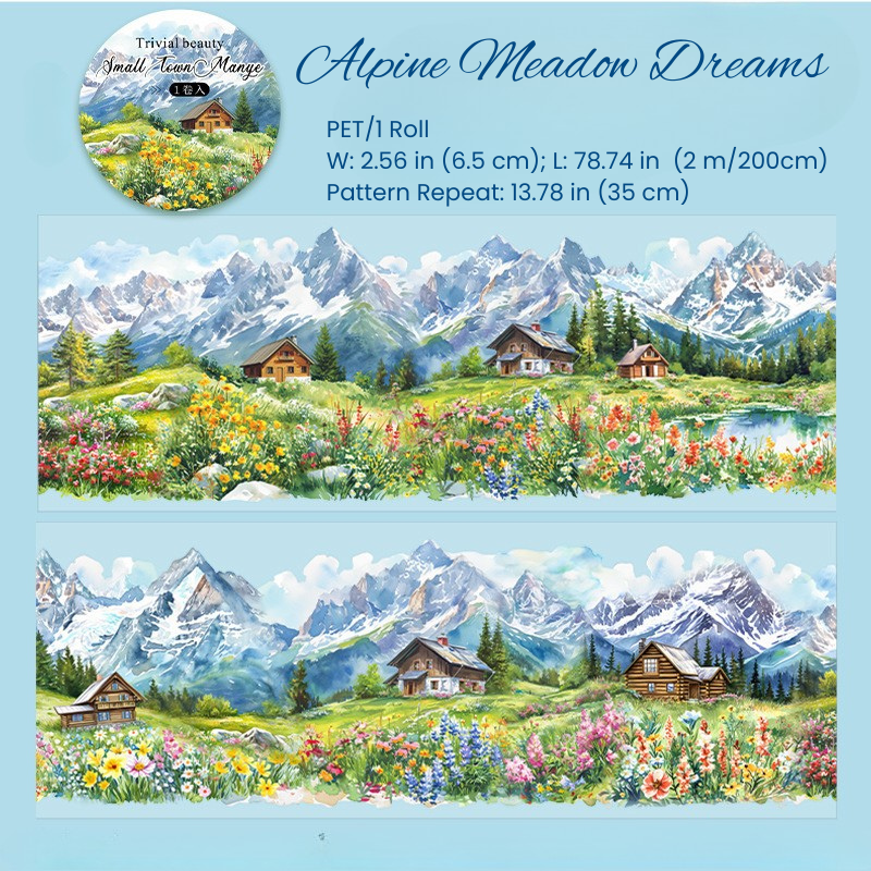Small Town in the Wilderness Series PET Decorative Tape