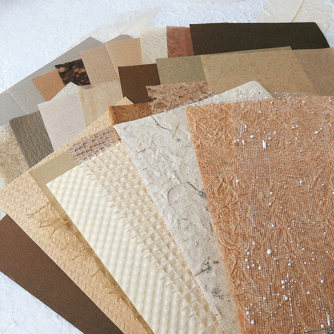 Woven Impressions Brown Specialty Paper Pack, 30 Sheets A5