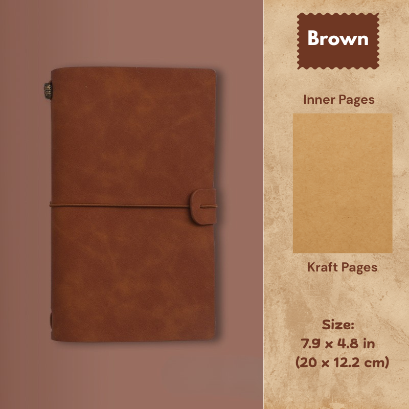 My Vintage A6 Notebook - Slim Retro Journal