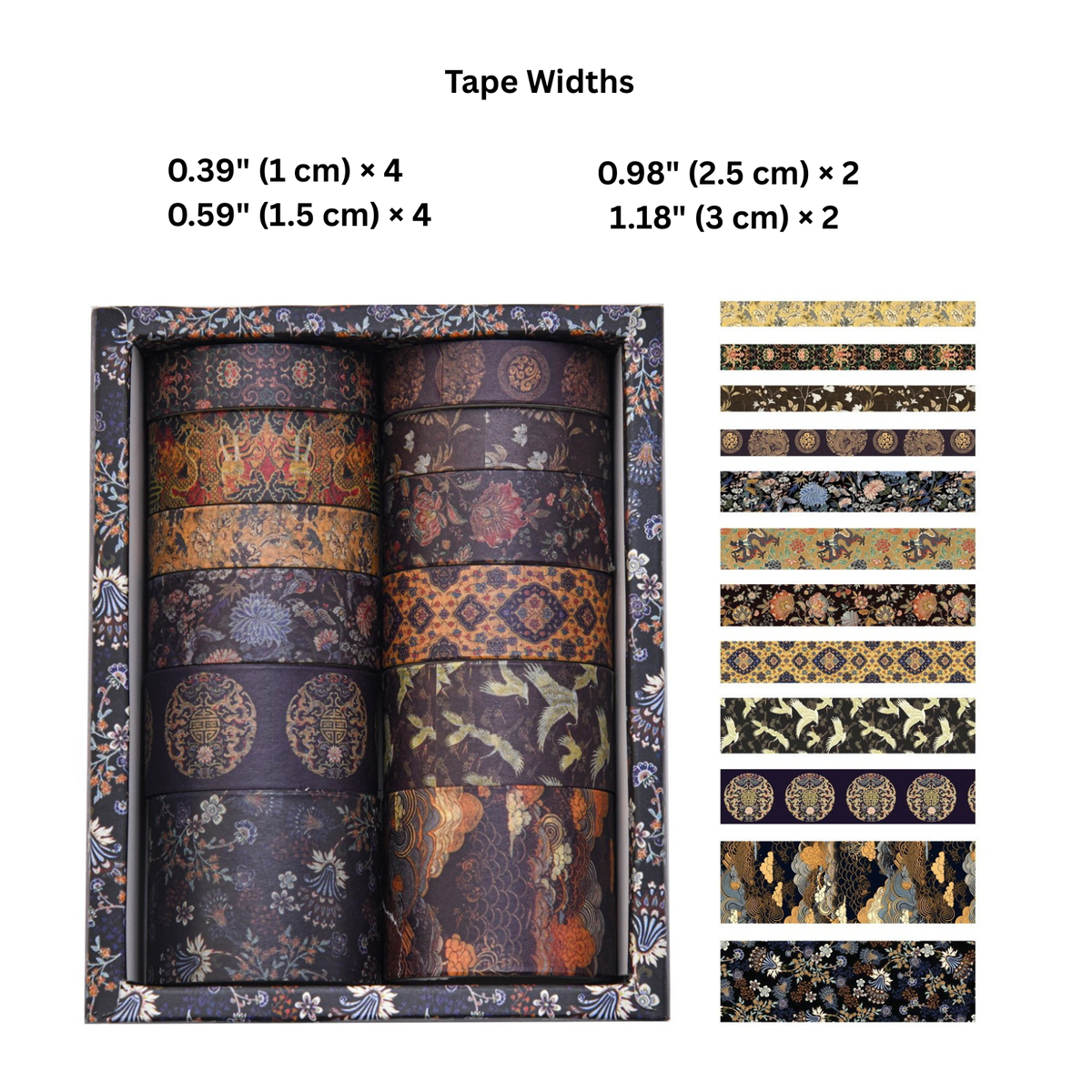 Beautiful Landscapes Washi Tape Set, 12 Rolls