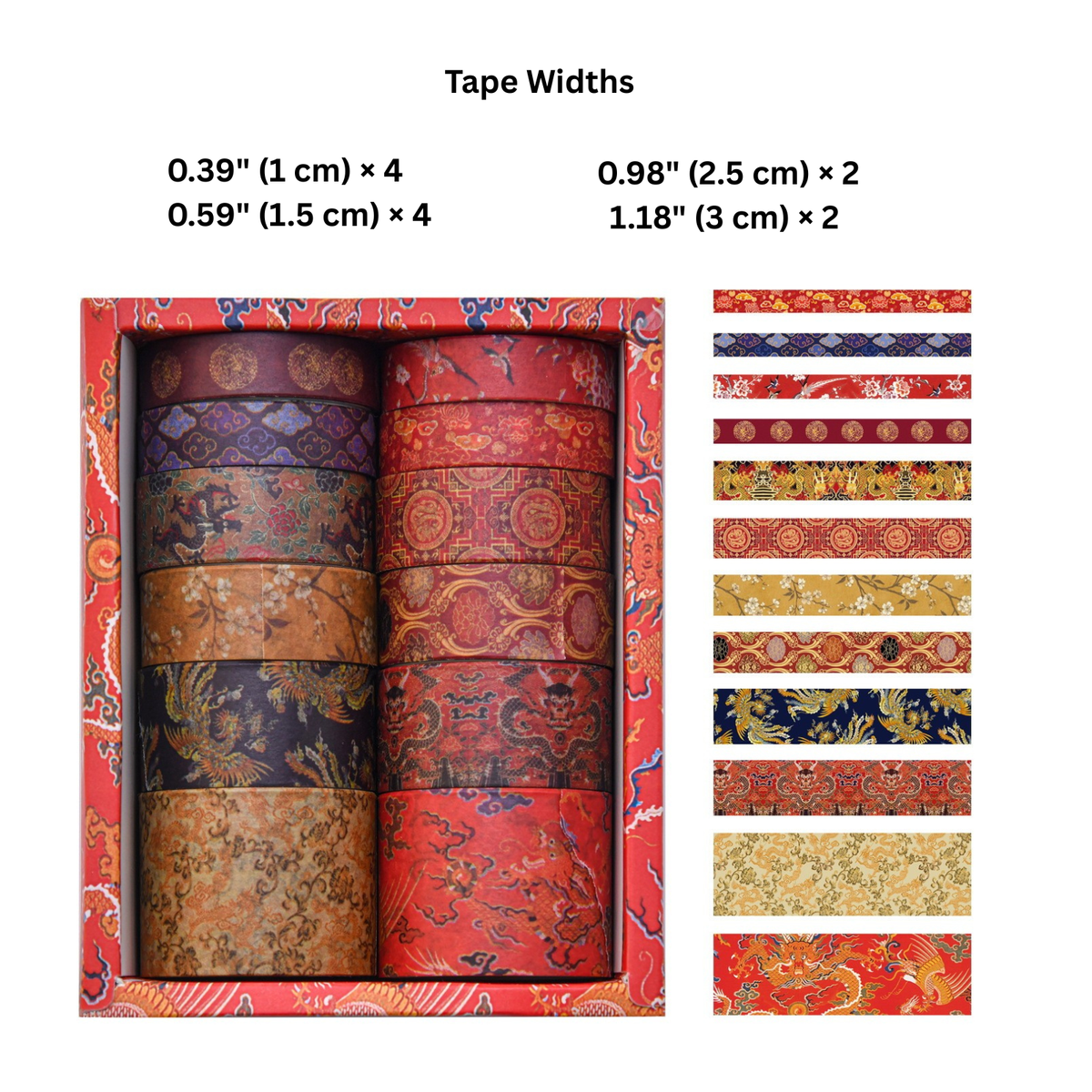 Beautiful Landscapes Washi Tape Set, 12 Rolls