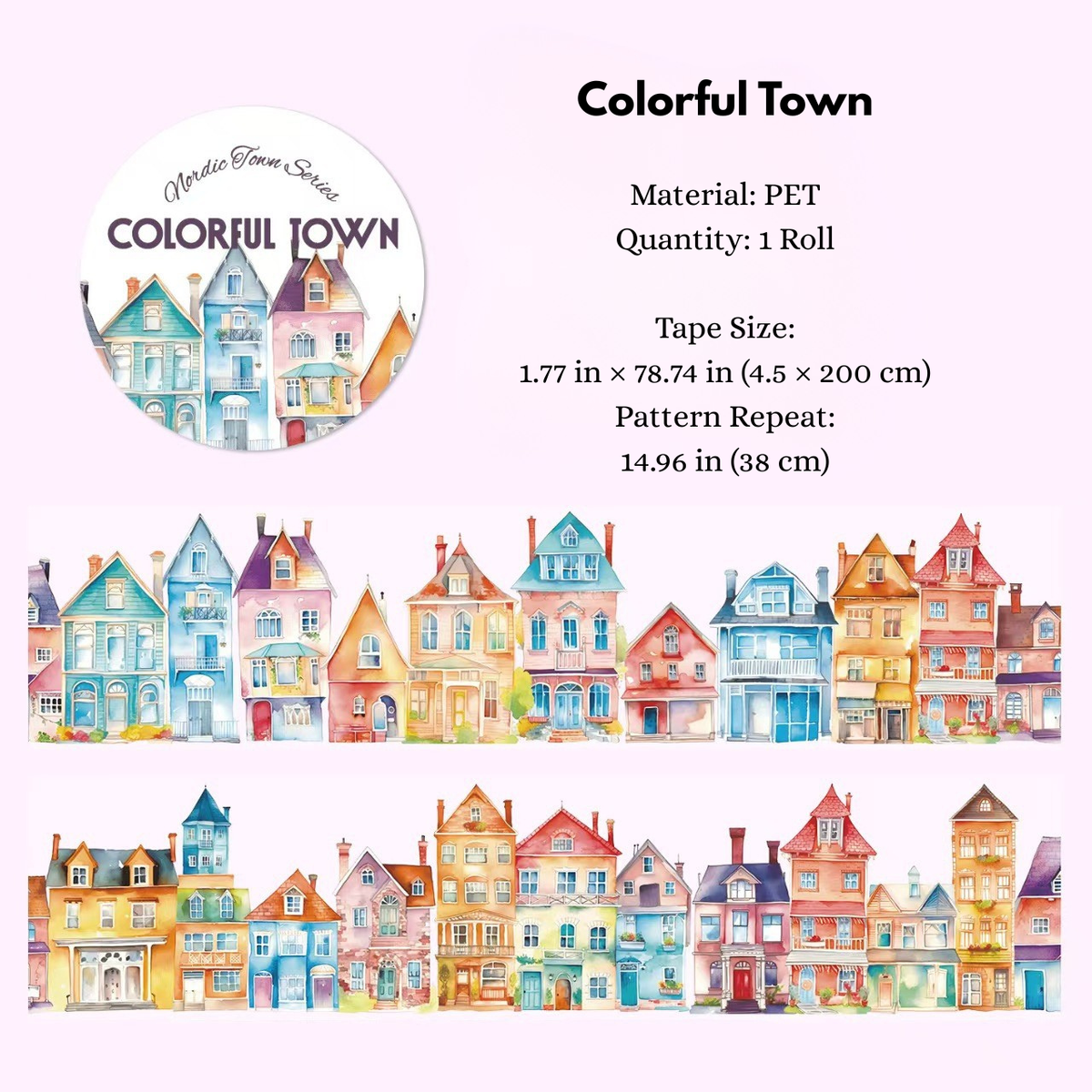 Nordic Town Series PET Tape