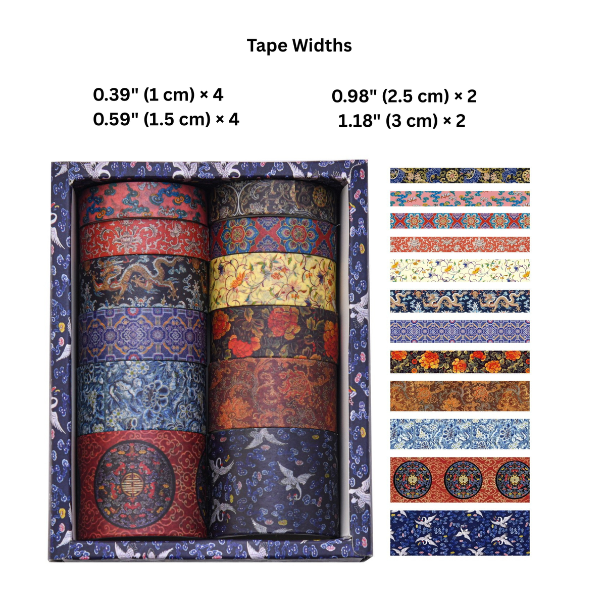 Beautiful Landscapes Washi Tape Set, 12 Rolls