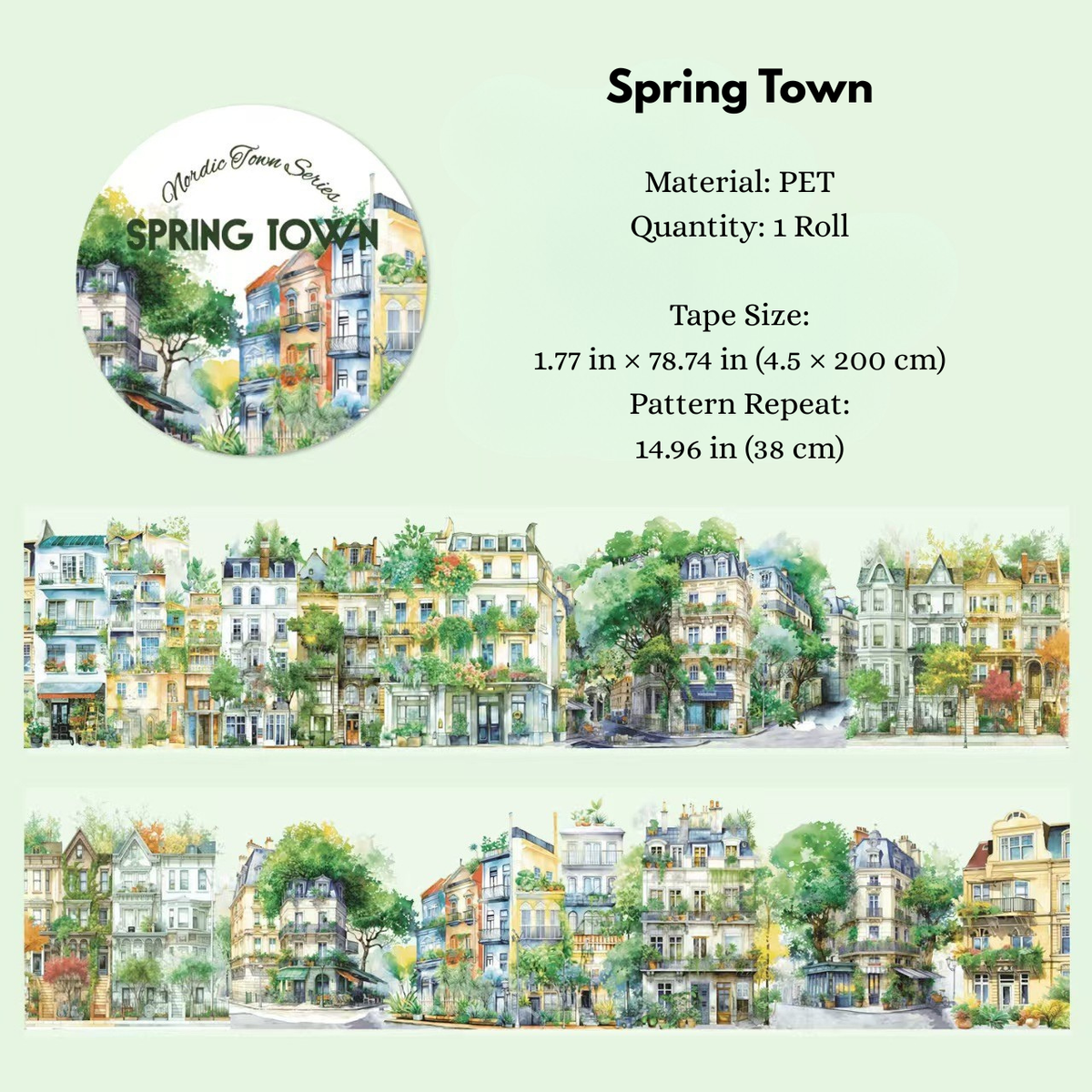 Nordic Town Series PET Tape