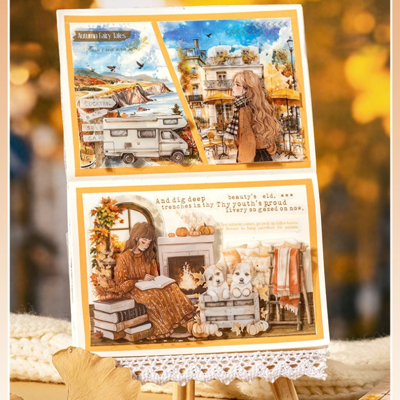 Invitation to Autumn PET and Washi Sticker Book