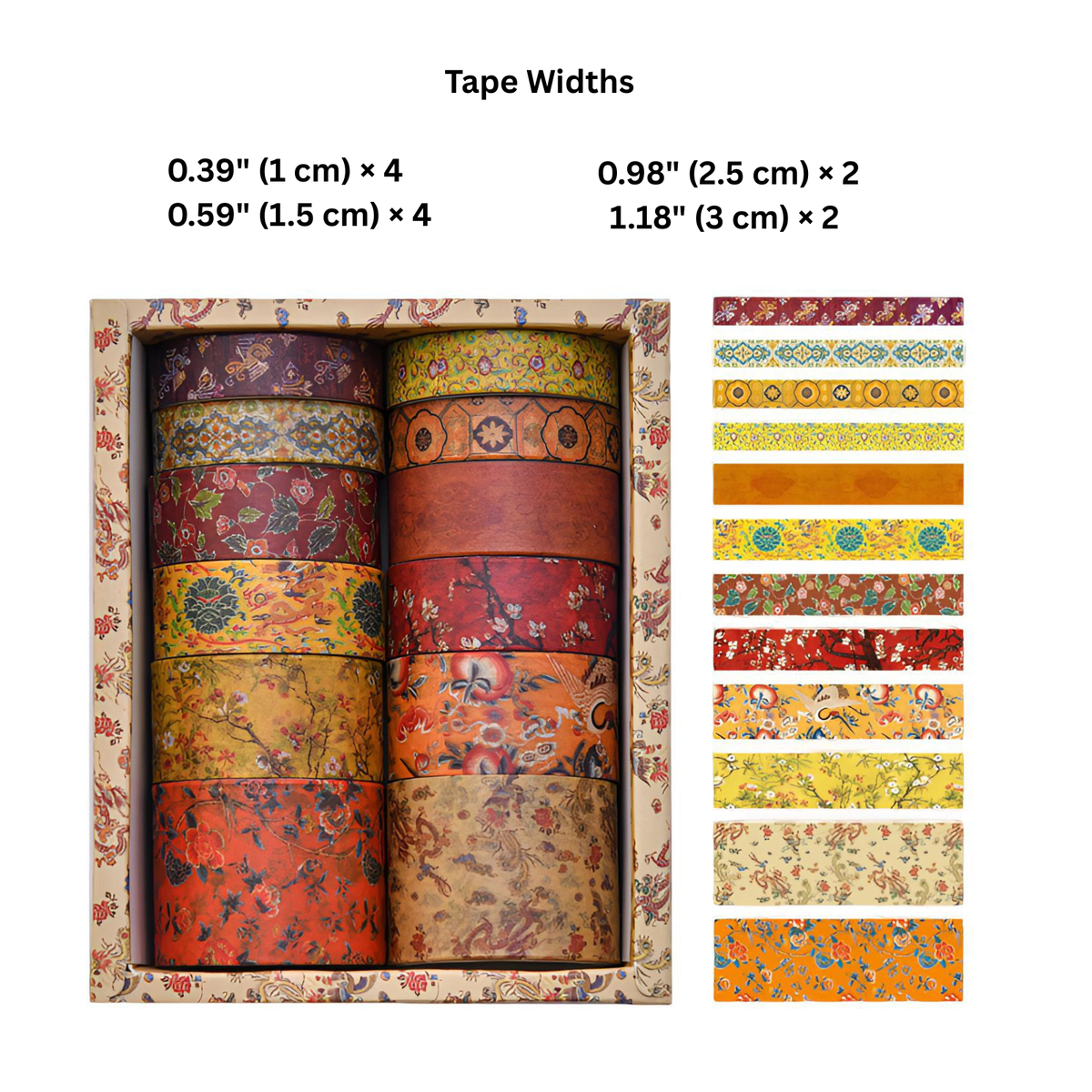 Beautiful Landscapes Washi Tape Set, 12 Rolls