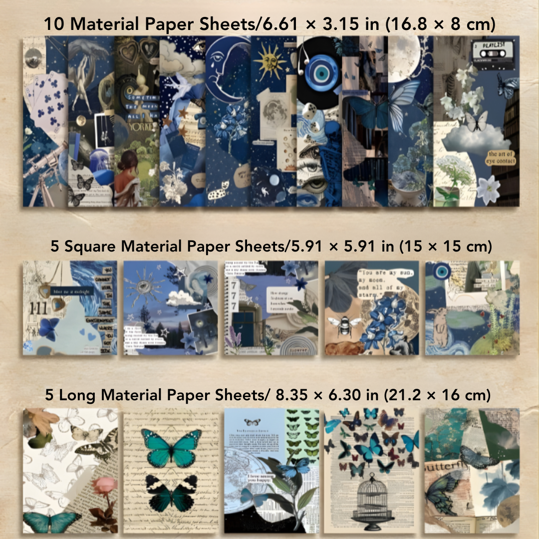 Cosmic Reverie Vintage Scrapbooking Kit and Creative Gift Set