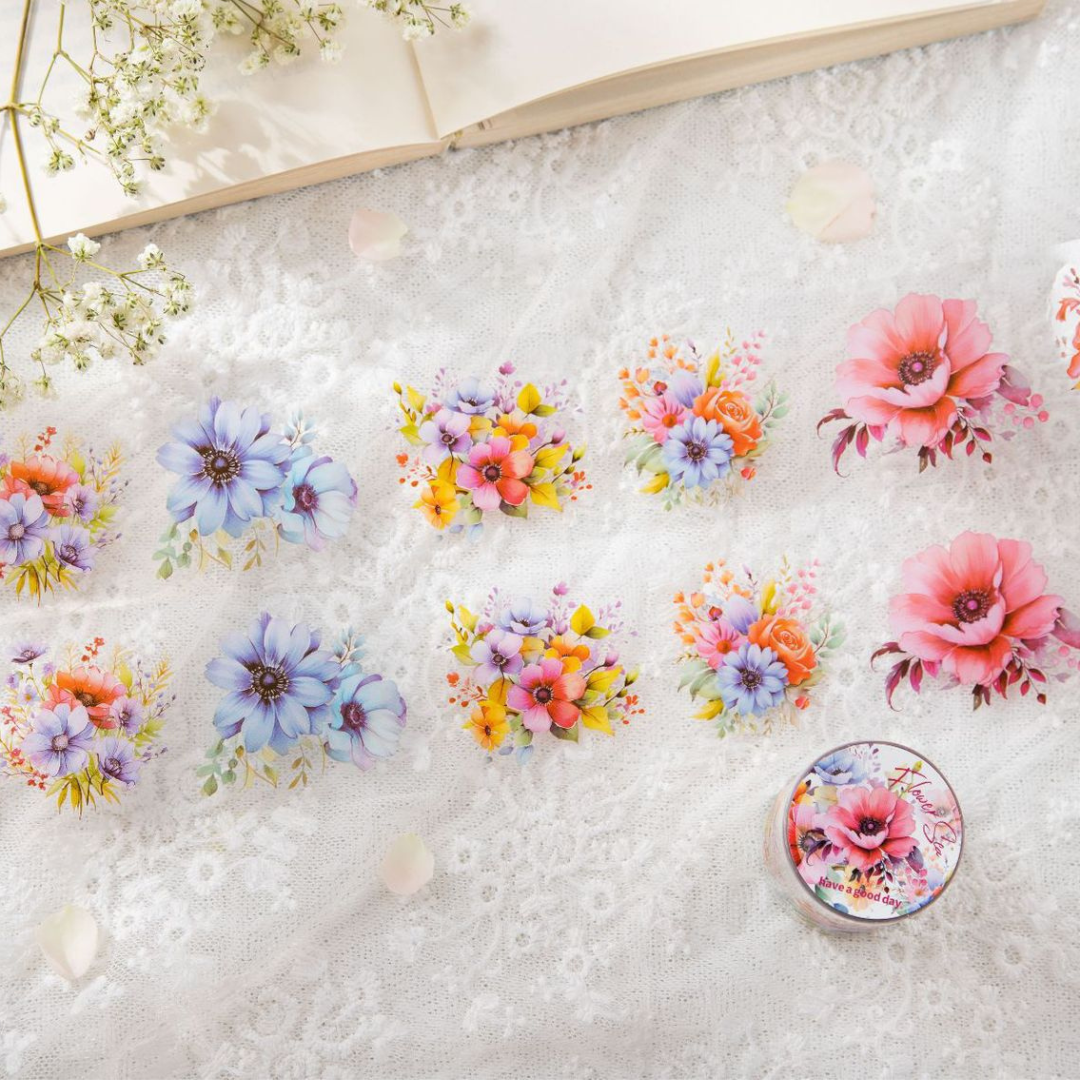 Sea of Flowers PET Sticker Tape