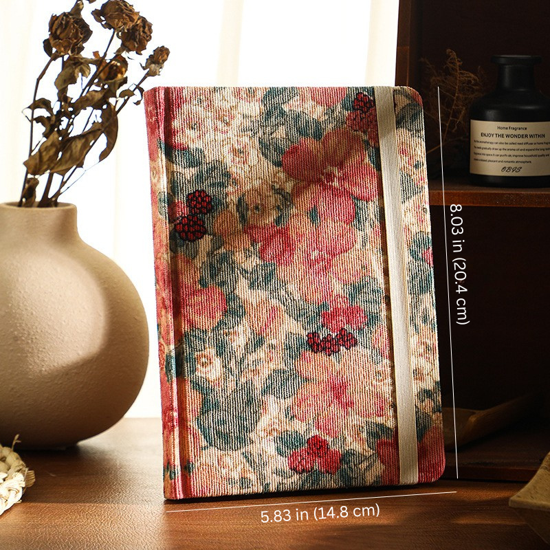 Romantic Floral A5 Diary - Retro Journal