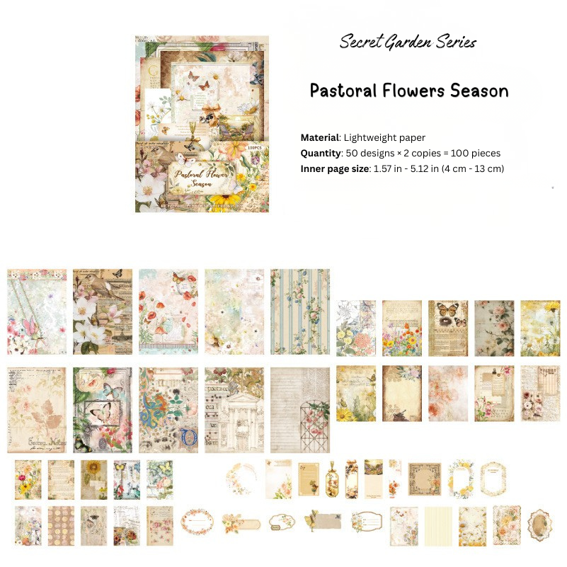 Countryside Flowers Ephemera Pack - Secret Garden Series