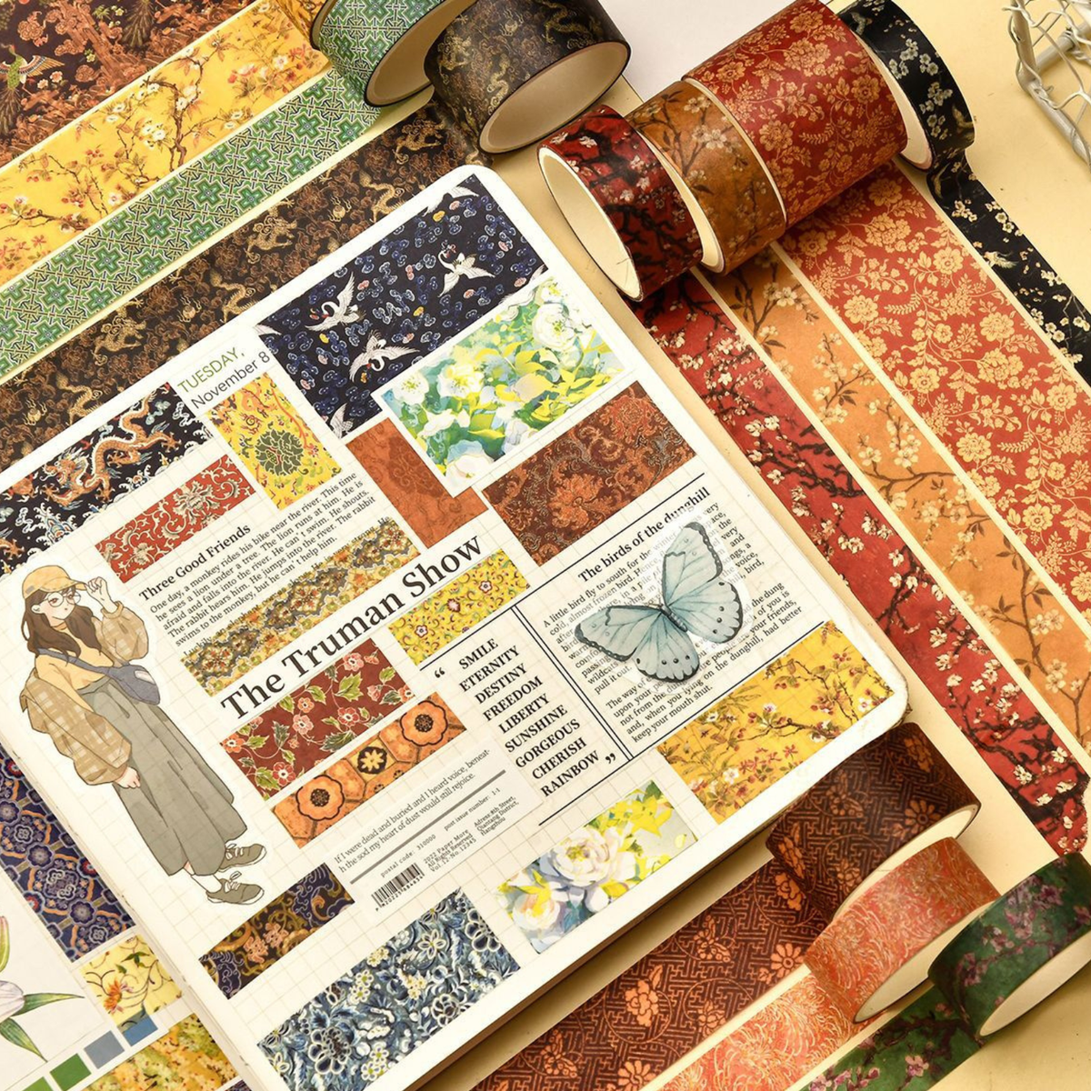 Beautiful Landscapes Washi Tape Set, 12 Rolls