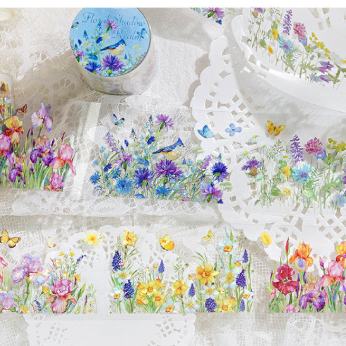 Botanical Branches Pearlescent PET Sticker Tape